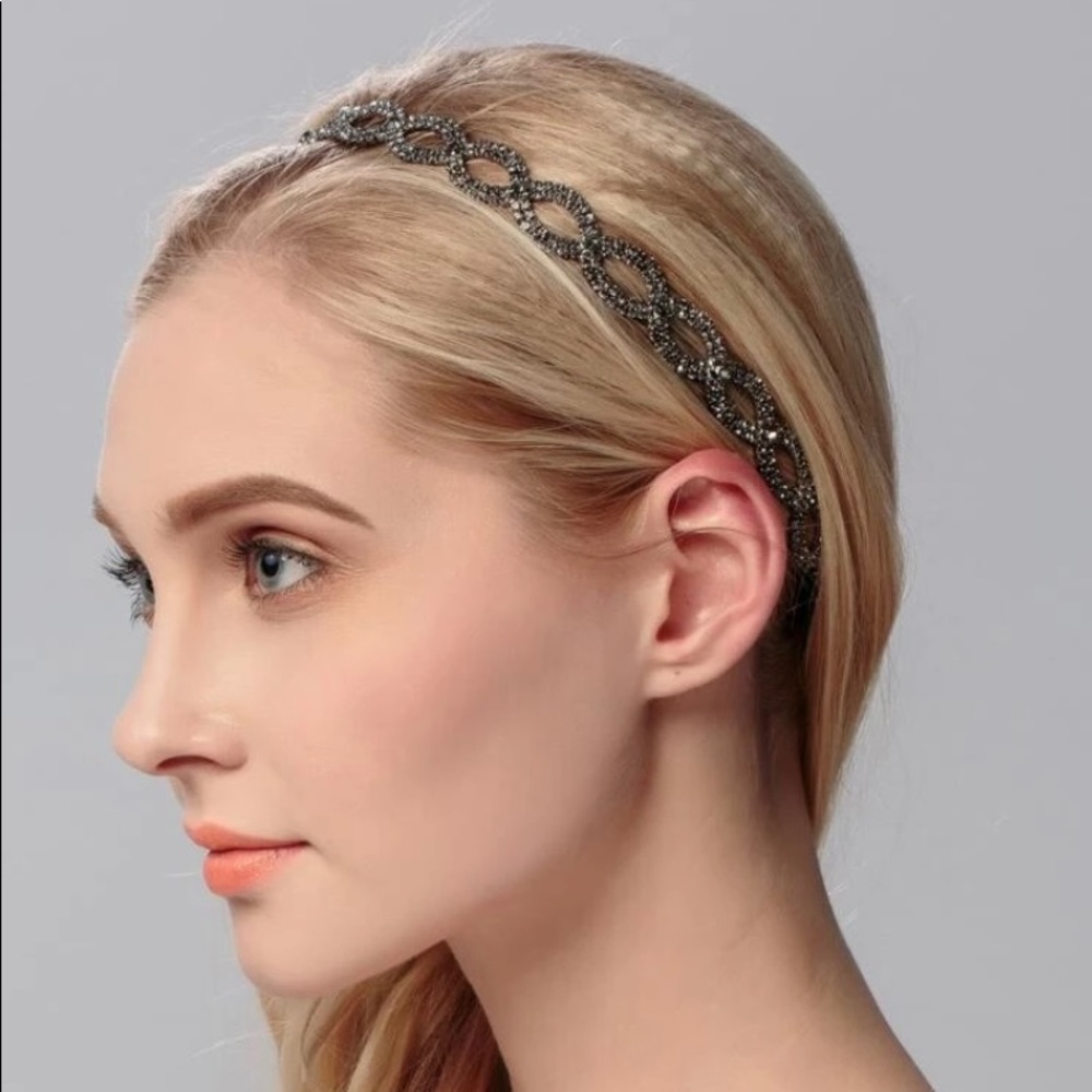 Black rhinestone headband
